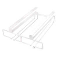 Bothyi - Estante Para Copas De Vino Debajo Del Gabinete, Colgador De Barra De Metal, Soporte Para Copas De Cocina, Color Blanco