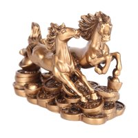 Bothyi - Estilo Vintage Corriendo Dos Estatuas De Caballos Coleccionables Para Decoración De Librería