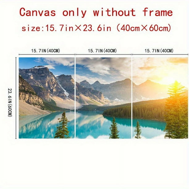 3pcs/set Wall Art Canvas Paintings, Living Room Beach Sunset Landscape Wall Decorative Art Painting, Canvas Print Bedroom Decoration Modern Salon Kitchen Office Wall Painting Home Decor, No Frames (15