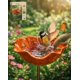 thumbnail image 1 of Estaca jardín flor metal hecha mano con baño abejas decoración exterior regalo polinizadores, 1 of 8