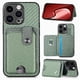 thumbnail image 4 of Funda Billetera Tejida para iPhone 15 Pro con Soporte y Tarjetero Verde, 4 of 5