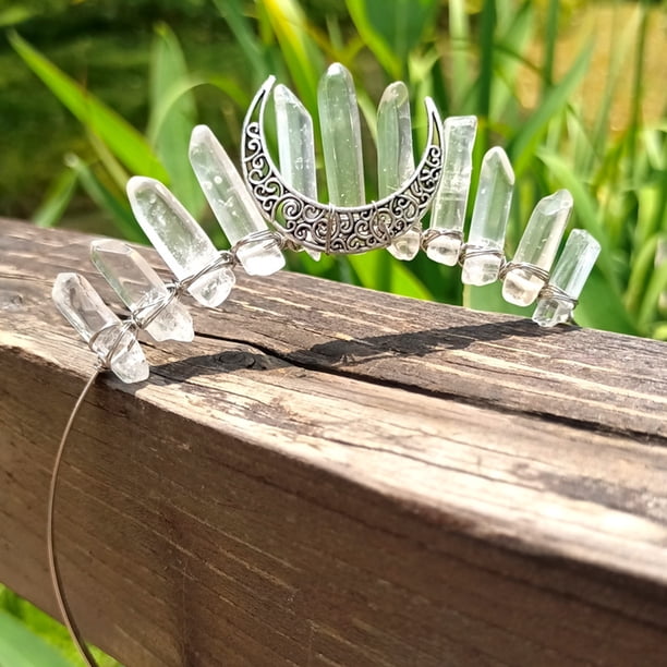 Gorgeous Crystal Quartz Crown Rhinestone Tiara - Perfect for Weddings & Parties!