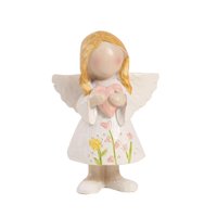 Magideal - Estatuilla De Ángel, Adorno, Escultura, Estante, Colección Pintada A Mano, Altura 9,5 Cm, Para Decoración Del Hogar, Oficina, Regalo De Inauguración