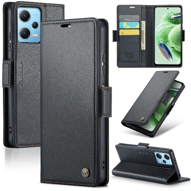 CaseMe tipo cartera Xiaomi POCO X5 5G con cierre magnético, RFID, tarjetero, soporte, carga inalámbrica