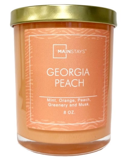 Mainstays - Velas Y Esencias Aromática Georgia Peach 8 Oz, 1 Un Naranja