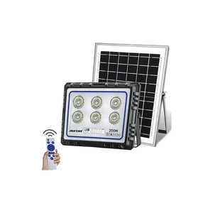 Universal. - Foco Led Reflector Panel Solar + Control Remoto 200W Jortan Carcasa