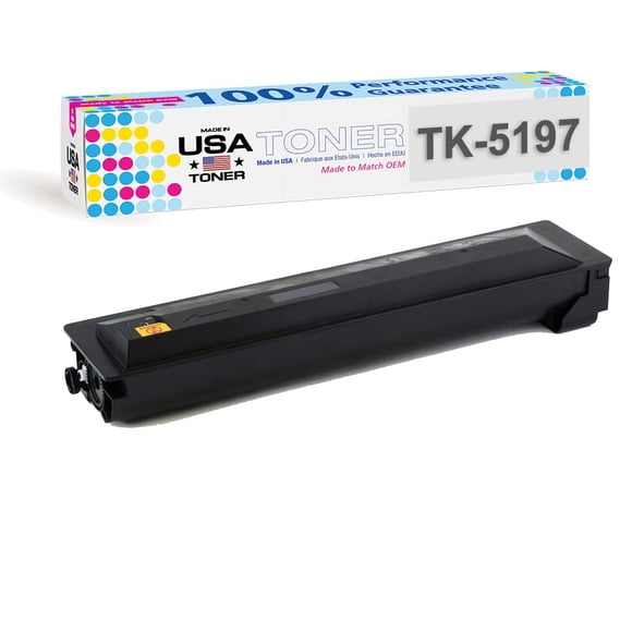 Tóner compatible de reemplazo MADE IN USA TONER para Kyocera TK-5197K, TK-5199K TASKalfa 306ci, 307ci, 308ci, Copystar CS306ci, CS307ci, CS308ci (negro)