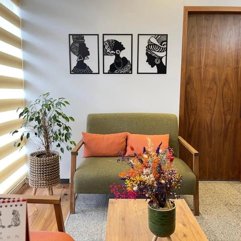 Genérico - Cuadros Damas Africanas Artesanal X 3 Unidades