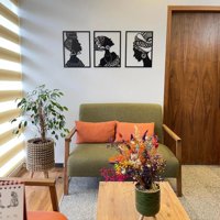 Genérico - Cuadros Damas Africanas Artesanal X 3 Unidades