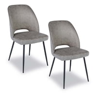 Novahus - Pack 2 Sillas De Comedor Oval Pu Taupe Claro