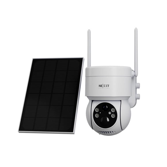 Cámara Wi-Fi exterior Nexxt PTZ solar 2K con luz