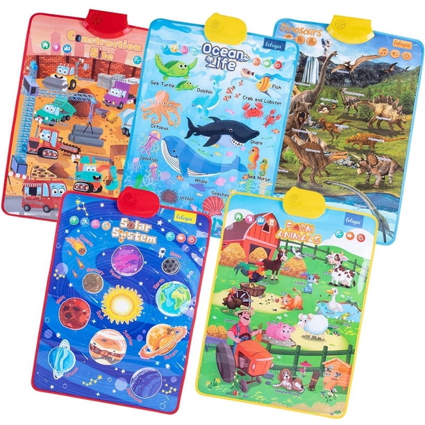 Funny Dinosaur Themed Early Education Supplies, Electronic Interactive Wall Charts, Pre-school Early Education Toys, And Talking Poster Toys. Birthday Gifts For Boys And Girls Aged 3-6