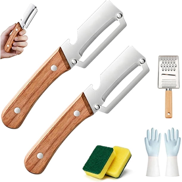 Pelador madera cero enganches 3 pack multifunción fruta verdura