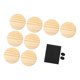 thumbnail image 1 of 8 Posavasos De Madera Sin Terminar Con Almohadillas Antideslizantes Para Tallar, Te?ir Y Decorar El Hogar., 1 of 5