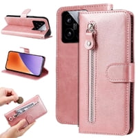 Gangxun - Funda Con Cremallera Para Xiaomi 15, Carcasa Cartera De Cuero Pu Con Soporte Y Tarjetero