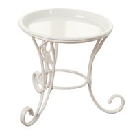 Ioensy - Soporte Para Plantas, Bandeja Desmontable, Soporte Para Macetas, Para Patio, Balcón, Oficina, Blanco
