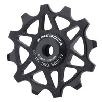 Magideal - Rueda De Guía De Bicicleta, Desviador Trasero De Bicicleta De Aleación De Aluminio Rueda Jockey Desviador Trasero Polea Accesorios De Bicicleta 12T