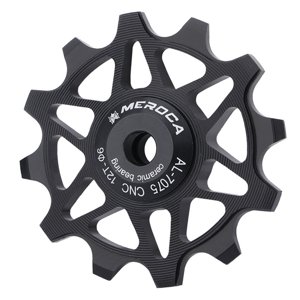 Magideal - Rueda De Guía De Bicicleta, Desviador Trasero De Bicicleta De Aleación De Aluminio Rueda Jockey Desviador Trasero Polea Accesorios De Bicicleta 12T