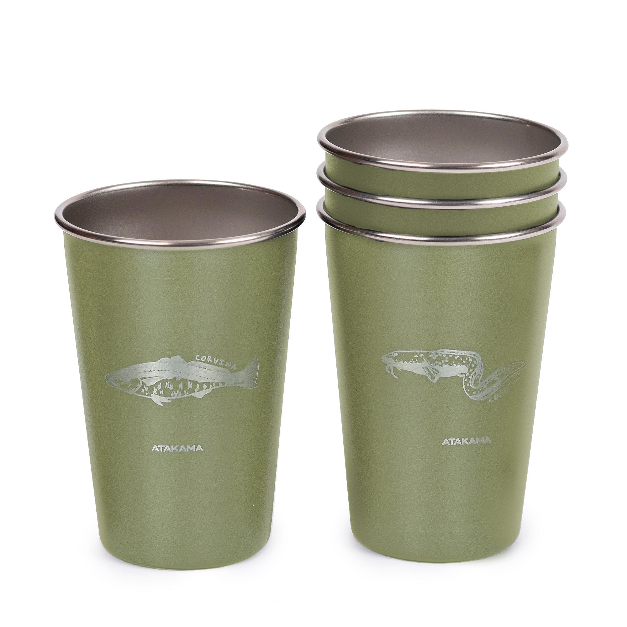 Atakama Outdoor - Set De 4 Vasos Peces Chilenos 480 Ml
