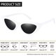 thumbnail image 4 of Gafas de Sol Joopin Estilo Cat Eye Pequeñas y Puntiagudas Polarizadas UV400 Blancas, 4 of 6