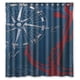 thumbnail image 1 of Cortina de ducha con ancla azul marino, juego de cortina de baño con ganchos, tamaño 66 x 72 pulgadas, 1 of 3
