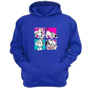 Genérico - Poleron Canguro 101 Perritos Manchas Azul Talla Xl Unisex