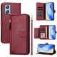 thumbnail image 4 of Funda tipo cartera para Negroview A52/A52 Pro con bolsillo con cremallera, tarjetero, soporte, correa para la muñeca y tapa de cuero Rojo, 4 of 5
