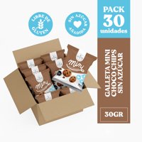 Ecovida S.A - Galleta Mini Chocolate Chips Sin Gluten Y Sin Azúcar 30Gr - Caja 30 Unid