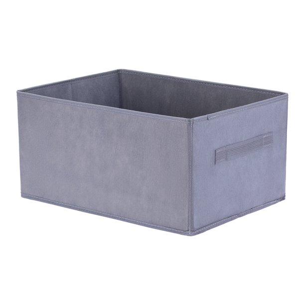 REGALWOVEN Cubo de Almacenamiento, Contenedor de Almacenamiento con Asas para Estantes de Armario, 1 Cesta de Almacenamiento para Organizar Ropa Gris 15.7x11x7.9"