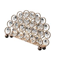 Magideal - Porta Servilletas De Papel, Dispensador De Pañuelos, Práctico, Elegante, Estable, Soporte Para Servilletas De Mesa, Pinza Para Pañuelos De Escritorio Oro