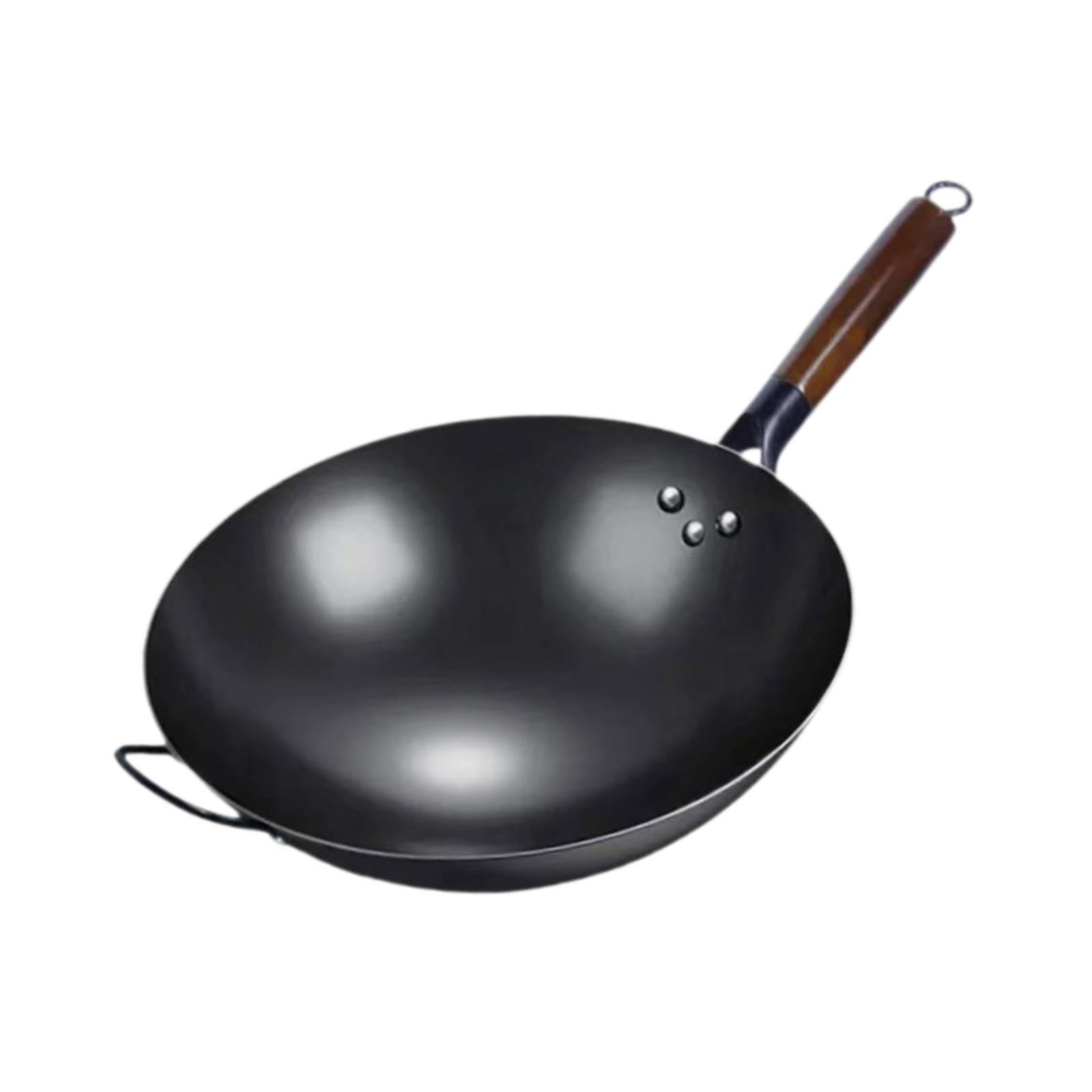 Magideal - Sartén Wok, Sartén, Sartén A Gas, Wok De Cocina General Sin Recubrimiento, Utensilios De Cocina, Sartén De Forja Manual, Sartenes, Wok De Cocina Antia 34 Cm