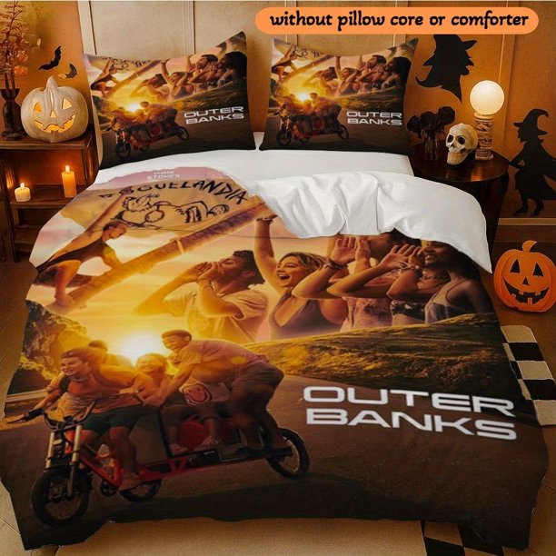 3pcs Outer Banks Poster-Printed Duvet Cover Set All-Season Use