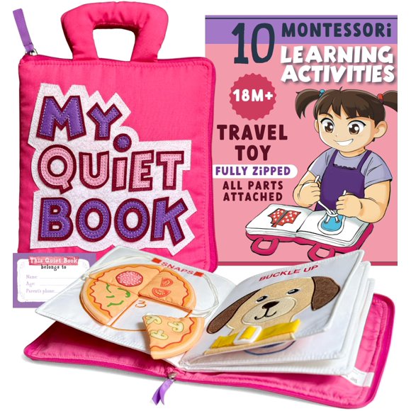 Quiet Book TAVVA para niños pequeños, imprescindibles para viajar de 1 a 3 años