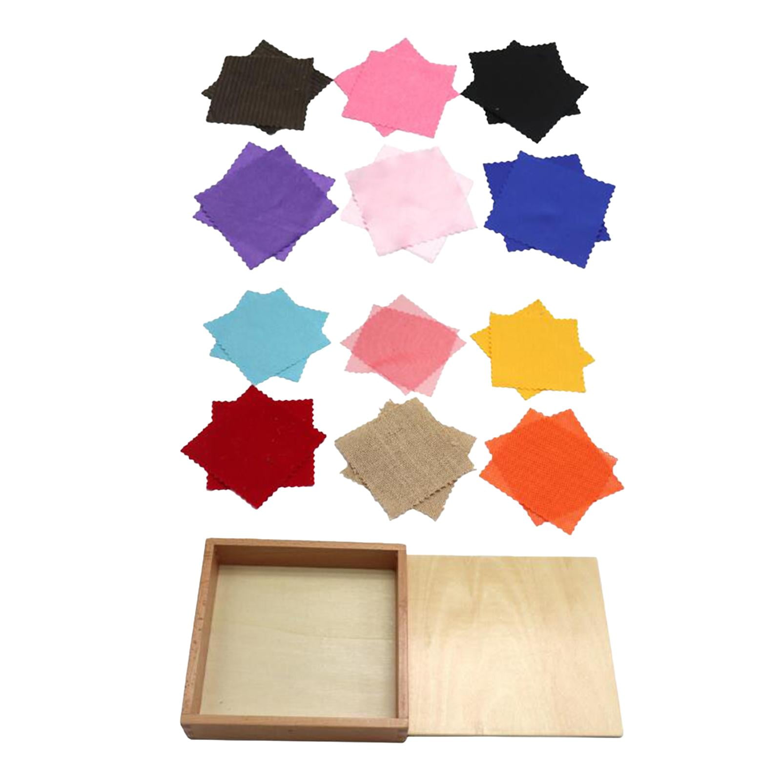 Magideal - Caja De Tela Montessori, Juguetes Sensoriales Táctiles, Juguete Sensorial Cognitivo De Color Con Textura Para Niños Y Niñas De 2, 3 Y 4 Años, Material