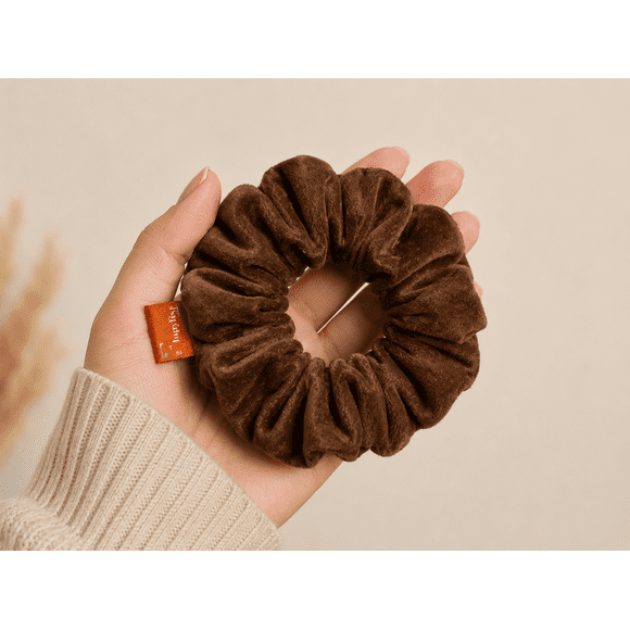 Pack Scrunchies Velvet Café FLOPYLISS
