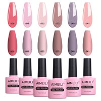 Set De Esmaltes De Uñas En Gel Aimeili Soak Off Sin Hema, Veganos, 10 Ml, 6 Unidades