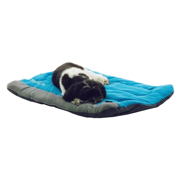 Cama para perro DOG HELIOS Combat-Terrain reversible de nylon y forro polar, azul