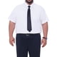 thumbnail image 1 of INSPIRE CHIC Regreso a Clases Camisas de Negocios de Manga Corta con Bolsillo en el Pecho para Hombres Grandes y Altos XL Blanco, 1 of 5