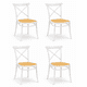 thumbnail image 1 of Pack 4 Sillas Danubio Crossback Top Apilable Blanca, 1 of 8