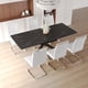 thumbnail image 3 of 62.4" extendable 78.15" dining Table Set for 6-8 Person for Dining Room,C-shaped Tube Soft padded armless dining chair and Very large Dining Room Table Kitchen Table Chair Set with metal Legs, 3 of 3