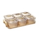 thumbnail image 1 of Plato Divisorio Para Postres, Tarro Para Galletas, Cuencos Para Servir Para Restaurante, Cocina, Frutos Secos, áureo Con 6 Rejillas, 1 of 3