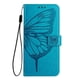 thumbnail image 2 of Funda cartera mariposa para Samsung Galaxy S25 Ultra con soporte y ranuras para tarjetas Azul, 2 of 5