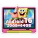 thumbnail image 1 of Tablet Gleeso Kids Android 16 de 10.1'' 20 GB de RAM 64 GB de almacenamiento, rosa, 1 of 8