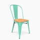thumbnail image 1 of Silla Tolix con asiento de madera clara - Menta, 1 of 4