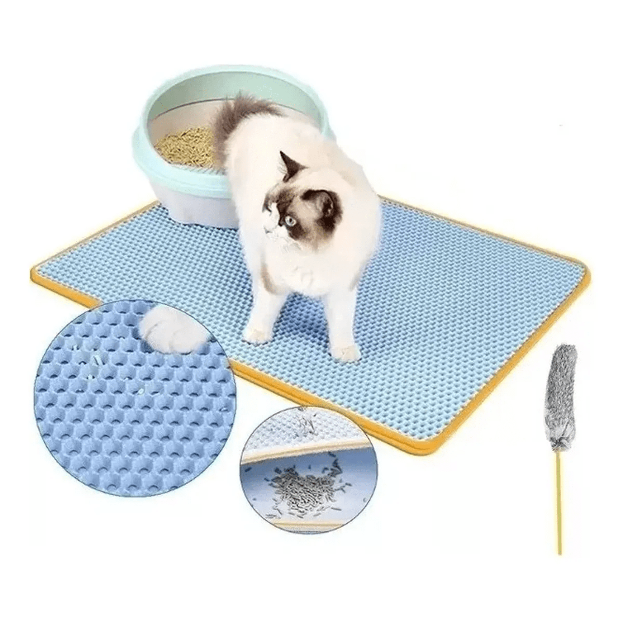 Genérico - Alfombra Para Arenero Para Gatos Mascotas Residuos