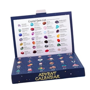 Magideal - Calendario De Adviento 2024: 24 Días Con 24 Piedras, Regalo De Navidad, Aprendizaje Educativo Piedra Rodante