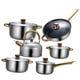 thumbnail image 2 of Juego De Cocina De Olla De Sopa De Acero Inoxidable Con Tapa De Vidrio, 6 Uds., Para Sartenes De Cocina Con Hervidor, 2 of 5