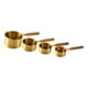 thumbnail image 1 of Juego De Cucharas Medidoras De 4 Uds., Herramientas De Medida De Cocina Antiescaldaduras De Acero Inoxidable, Color Dorado, 1 of 5