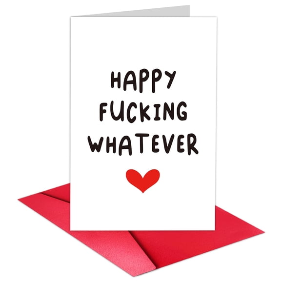 Tarjeta de felicitación TQDaiker Happy Whatever F*cking Card con sobre