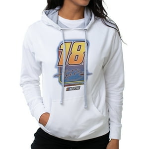 Delsol - Sudadera Con Capucha Nascar - Busch Kyle - Blanco De Para Mujer - Camiseta (L)